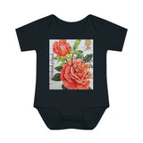 Rose Stamp Baby Onesie