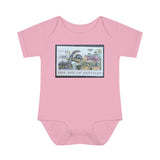 Dinosaur Stamp Baby Onesie