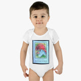 Mushroom Red Stamp Baby Onesie