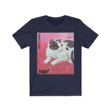 Black and White Cat Stamp T-shirt