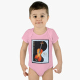 Violin Stamp Baby Onesie
