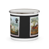Wild Horses Stamp Enamel Mug