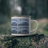 Swedish Pioneer 1948 Stamp Enamel Mug