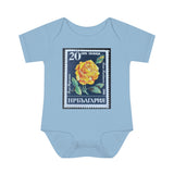 Yellow Rose Stamp Baby Onesie