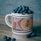 Ant Insect Vintage Postage Stamp Enamel Camping Mug