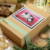 Black and White Cat Stamp Sticker