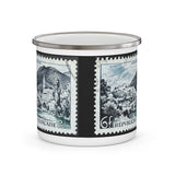 Castle Scene Stamp Enamel Mug