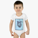 Schnauzer Dog Stamp Baby Onesie