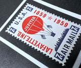 Air Mail Balloon 1959 Framed #C54
