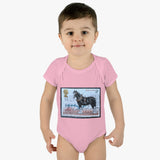 Shire Horse Stamp Baby Onesie