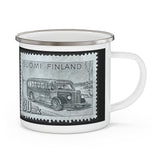 Bus Stamp Enamel Mug