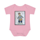 Little Drummer Kid Stamp Baby Onesie