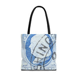 Ben Franklin Blue Tote Bag