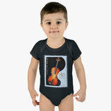 Violin Stamp Baby Onesie