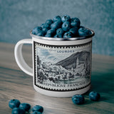 Castle Scene Stamp Enamel Mug