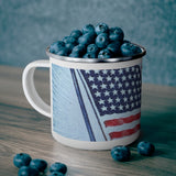 US Flag Enamel Mug