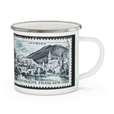 Castle Scene Stamp Enamel Mug