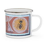 Ant Insect Vintage Postage Stamp Enamel Camping Mug