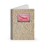 Airmail Plane Stamp Spiral Notebook