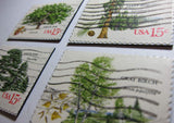 American Trees Recycled Postage Stamp Magnet Set #74