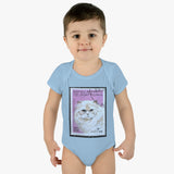 White Persian Cat Stamp Baby Onesie