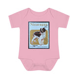 Saint Bernard Dog Stamp Baby Onesie