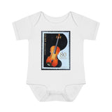 Violin Stamp Baby Onesie