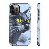 Black Cat Tough Phone Case