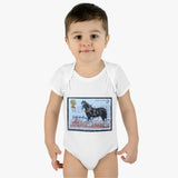 Shire Horse Stamp Baby Onesie