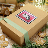 Black and White Cat Stamp Sticker