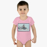 Fur Seal Stamp Baby Onesie