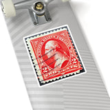 Red Two Cents Stamp Sticker
