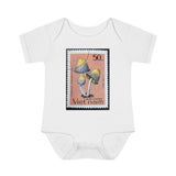 Mushroom Stamp Baby Onesie