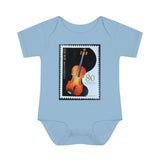 Violin Stamp Baby Onesie