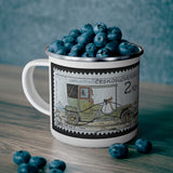 Car 1905 Stamp Enamel Mug