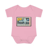 Man on the Moon Stamp Baby Onesie