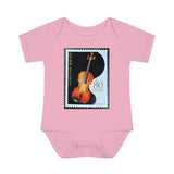 Violin Stamp Baby Onesie