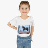 Shire Horse Stamp Baby Onesie