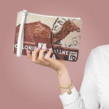 Camel Stamp Clutch Bag