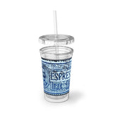 Espresso Blue Stamp Acrylic Cup