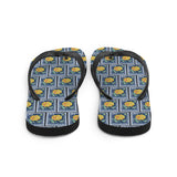 Yellow Rose Flower Flip Flops