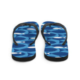 Fish Print Flip Flops