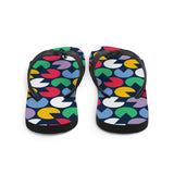 Slice out Circles Print Flip Flops