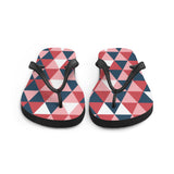 Geo Triangle Print Flip Flops