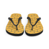 Gold Geo Print Flip Flops
