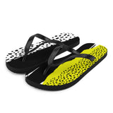 Freckled Gold And Black Print Flip-Flops