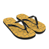 Gold Geo Print Flip Flops