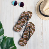 Camel Stamp Flip Flops