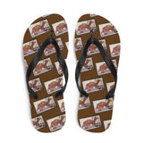 Camel Stamp Flip Flops