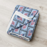 American Flag Stamp Blanket